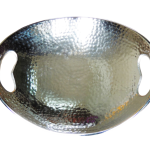 Aluminum Decorative Tray Hammerd Nickel
