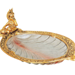 Aluminum With Glass Showpiece Laddu Gopal Plate Statue