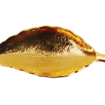 Aluminum Decorative Neem Leaf Gold Hammerd