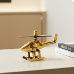 Brass Showpiece Children Playing Helicopter