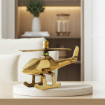 Brass Showpiece Children Playing Helicopter