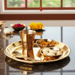 Brass Laddu Gopal Thali Set