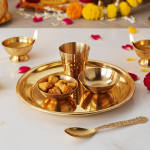 Brass Laddu Gopal Thali Set
