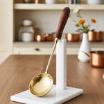 Brass Ramcha With Wooden Handle