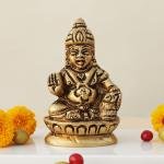 Brass Kuber Ji God Idol – Premium Prosperity Statue for Home