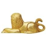 Large Brass Lion Statue Showpiece – Royal Handcrafted Lion Idol for Home Decoration,