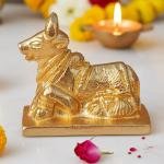 Brass Showpiece Nandi Ji God Idol Statue