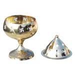 Brass Table Decor Oil Lamp Om Pakija Deepak  - Handcrafted Deepak for Home Décor,