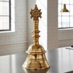 Brass Pooja Hand Bell, Shank Chakra Ghanti