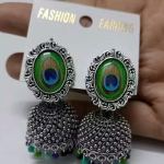 Peacock Royale Jhumka Drops