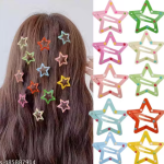 ⭐ 30-Pcs Baby Hair Clips – Star & Heart Design