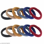 50 Pcs Thick Hair Ties – Seamless Soft Hair Bands & Ponytail Holders for Women (Mix Colors, No Break)