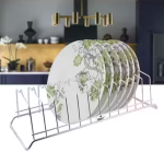 Stainless Steel Plate Rack, Kitchen Rack, Plate Holder Standfor Kitchen, Dish Stand, Lid Holder, Utensil Rack for Kitchen,Chrome Plating, Silver (12 Sections)