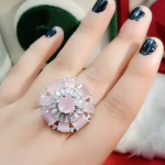 Silver Ring Stainless Steel Cubic Zirconia Silver Plated Ring