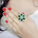 LETZSHOPPE FLORAL DESIGNER ADJSUTABLE RING07