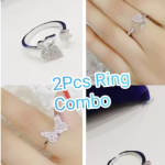 2PCS SOLIATIRE RING COMBO