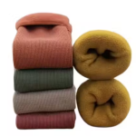 letzshoppe Women’s Warm Pack of 4 Soft & Cozy Winter Non-Thumb Socks, Fleece-Lined Thermal Ankle Length Wool Socks -Assorted Colors