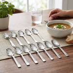 Stainless Steel Dessert Spoon Set of 12