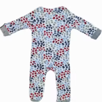 Baby Girls Cotton Full Sleeve Onesie – Bunny Print | Soft Bodysuit with Snap Buttons