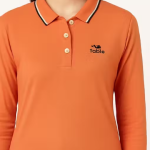 Polo Shirt Women’s Long Sleeve Polo Shirt – Stylish Collar Top