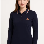 Polo Shirt Women’s Long Sleeve Polo Shirt – Stylish Collar Top