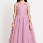 PINK GLITTER GOWN FOR GIRLS, KIDS FULL LENGTH PARTY DRESS, 12-YEAR GIRL GOWN, SHIMMER PRINCESS DRESS