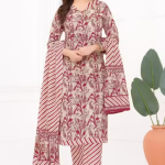 Jaipuri Cotton Suit | Beige & Maroon Printed Kurta Set for Women