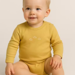 Soft Cotton Full Sleeve Baby Bodysuit – Unisex Romper with Snap Buttons (Pack of 1)