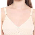Beige Bra, Hard Padded Bra, Polka Dot Bra, Non-Wired Bra, Cotton Blend Bra, Comfortable Bra ✅