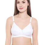 Beige Bra, Hard Padded Bra, Polka Dot Bra, Non-Wired Bra, Cotton Blend Bra, Comfortable Bra ✅