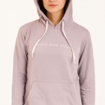 Love Vibes Hoodie, Lavender Printed Hoodie for Women ✅