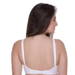 White Bra, Keyhole Bra, Non-Padded Bra, Non-Wired Bra, Cotton Blend Bra, Comfortable Bra