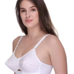 White Bra, Keyhole Bra, Non-Padded Bra, Non-Wired Bra, Cotton Blend Bra, Comfortable Bra