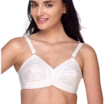 White Bra, Full Coverage Bra, Structured Bra, Stitched Panel Bra, Non-Wired Bra ✅