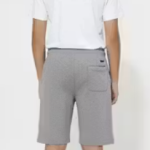 Boys’ Light Gray Cotton Drawstring Shorts