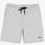Boys’ Light Gray Cotton Drawstring Shorts