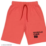 Boys’ Coral Shorts with Muscle Car Print – Racing Theme