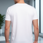 Elegant Sleek Round Neck Let Distract you Front Print Solid Coloured Men's T-shirt (Pure Cotton)