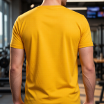 Elegant Sleek Round Neck Typography Solid Coloured  Men's T-shirt (Pure Cotton)