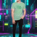 Elegant Sleek Round Neck Tom & Jerry Print Solid Coloured Men's T-shirt (Pure Cotton)