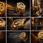 FORSINING Fully Automatic Mechanical Watch for Men | Open-Heart Working Gears Dial, Transparent Case Back | Battery Required Just Shake & Wear