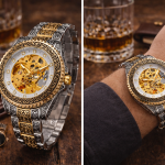 KHRIST Premium Fully Automatic Mechanical Analog Watch for Men | Exposed Working Gears Dial & Transparent Case Back | Precision Engineering, Luxury Craftsmanship & Timeless Elegance