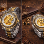 KHRIST Premium Fully Automatic Mechanical Analog Watch for Men | Exposed Working Gears Dial & Transparent Case Back | Precision Engineering, Luxury Craftsmanship & Timeless Elegance