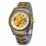 KHRIST Premium Fully Automatic Mechanical Analog Watch for Men | Exposed Working Gears Dial & Transparent Case Back | Precision Engineering, Luxury Craftsmanship & Timeless Elegance