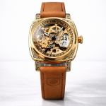 FORSINING Fully Automatic Mechanical Watch for Men | Open-Heart Working Gears Dial, Transparent Case Back | Battery Required Just Shake & Wear