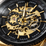 KHRIST Premium Fully Automatic Mechanical Analog Watch for Men | Exposed Working Gears Dial & Transparent Case Back | Precision Engineering, Luxury Craftsmanship & Timeless Elegance