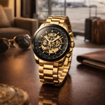 KHRIST Premium Fully Automatic Mechanical Analog Watch for Men | Exposed Working Gears Dial & Transparent Case Back | Precision Engineering, Luxury Craftsmanship & Timeless Elegance