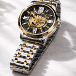 KHRIST Premium Fully Automatic Mechanical Analog Watch for Men | Exposed Working Gears Dial & Transparent Case Back | Precision Engineering, Luxury Craftsmanship & Timeless Elegance