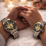 KHRIST Premium Fully Automatic Mechanical Analog Watch for Men | Exposed Working Gears Dial & Transparent Case Back | Precision Engineering, Luxury Craftsmanship & Timeless Elegance