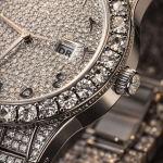 KHRIST Luxury Gold-Tone Crystal-Studded Analog Watch for Men | Diamond-Style Dial & Bracelet | Elegant Party & Occasion Wear Timepiece